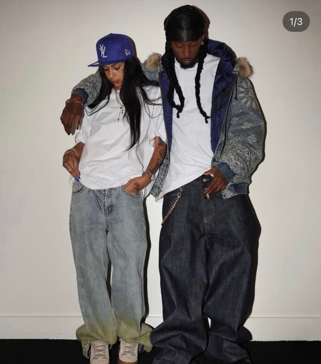 No faith studios 버튼업 인디고 셀비지 데님 상품이미지1