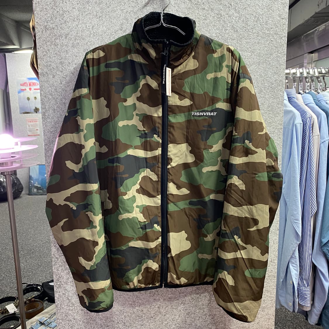 디스이즈네버댓 카모 리버시블 후리스 패딩 B3630 상품이미지2