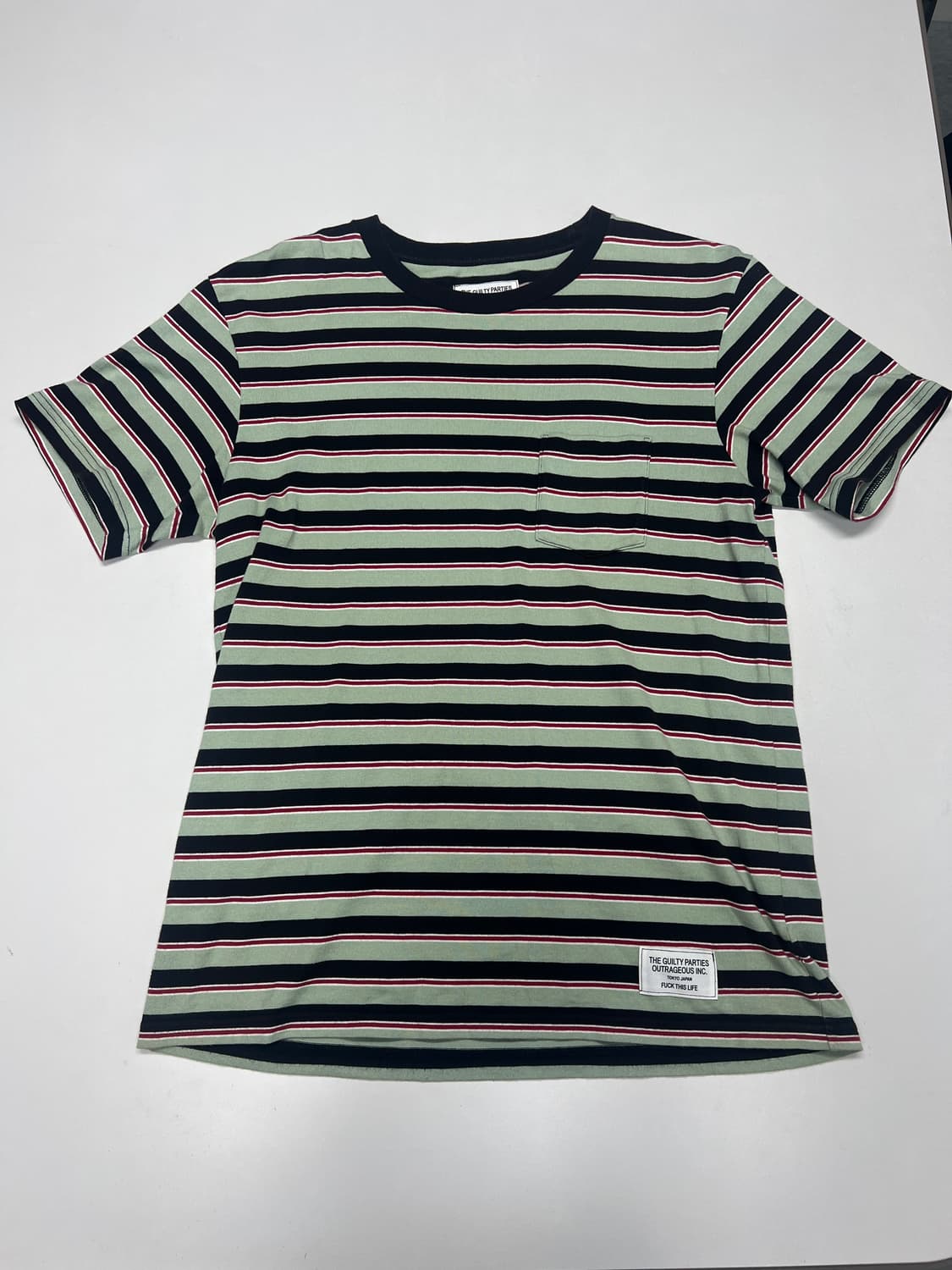 16ss 와코마리아 스트라이프 보더 티셔츠 xl  상품이미지2