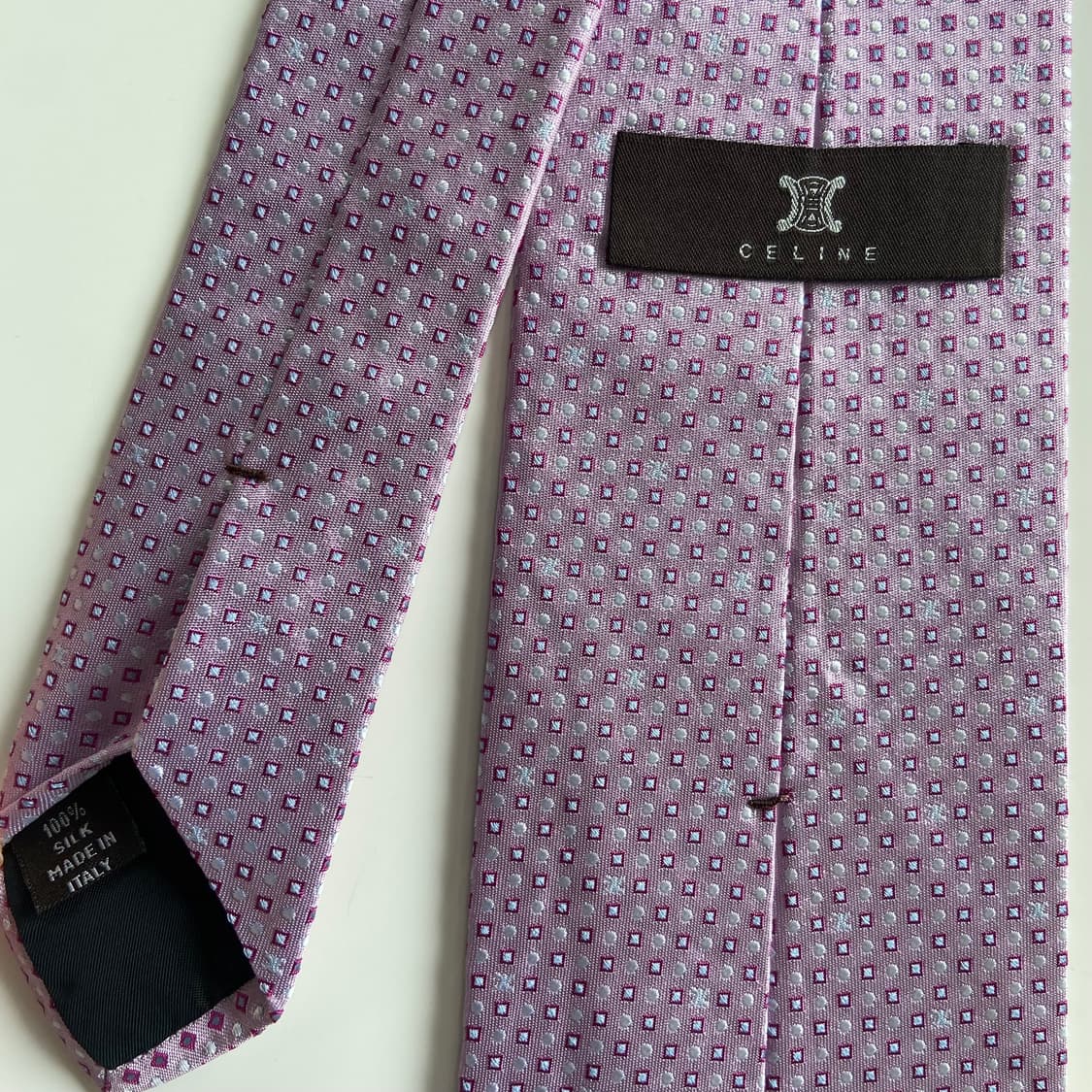 셀린느(CELINE) 신형라벨 모노그램 정품 명품 넥타이 상품이미지4