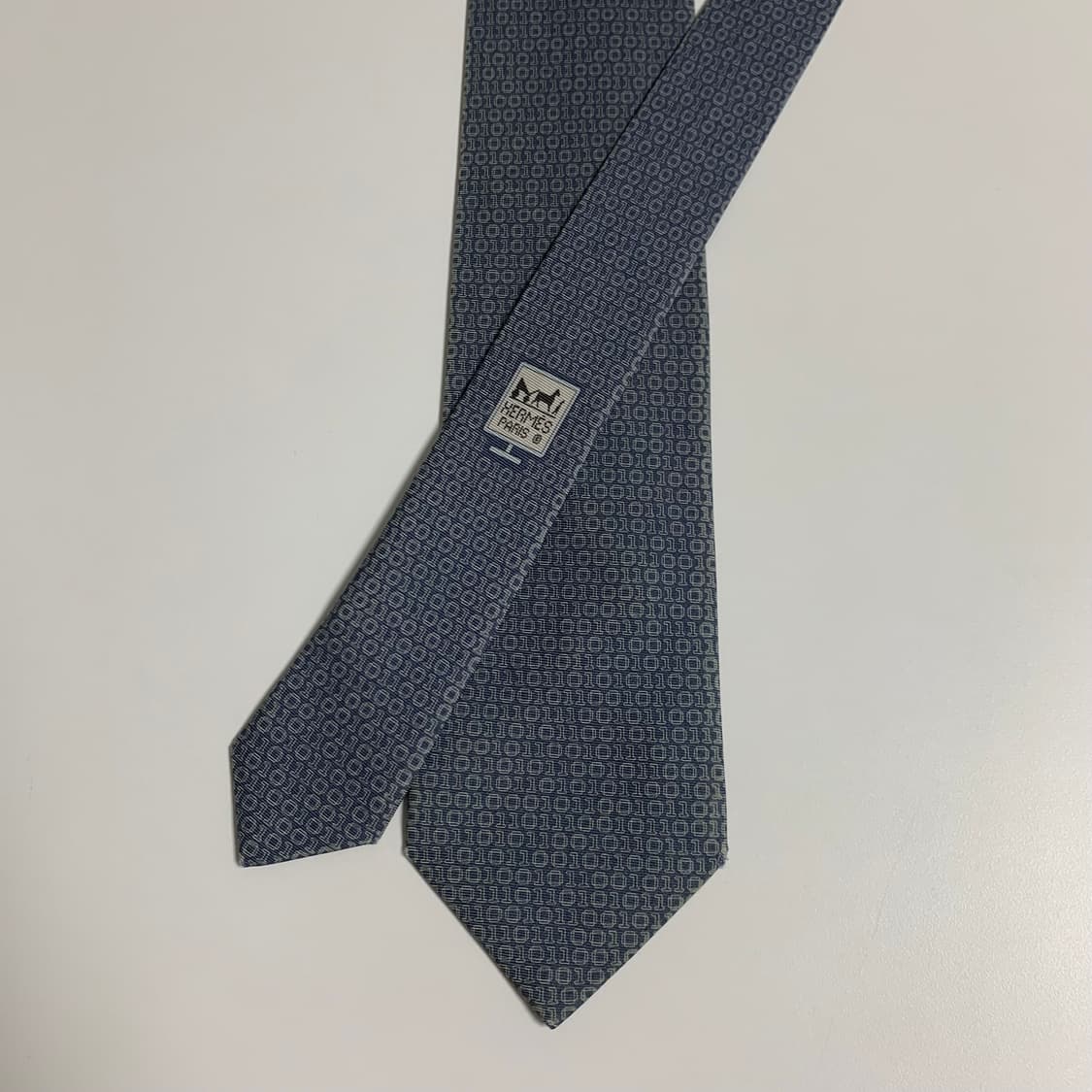 에르메스 빈티지 중고넥타이 B+등급 8cm 신형라벨 상품이미지3