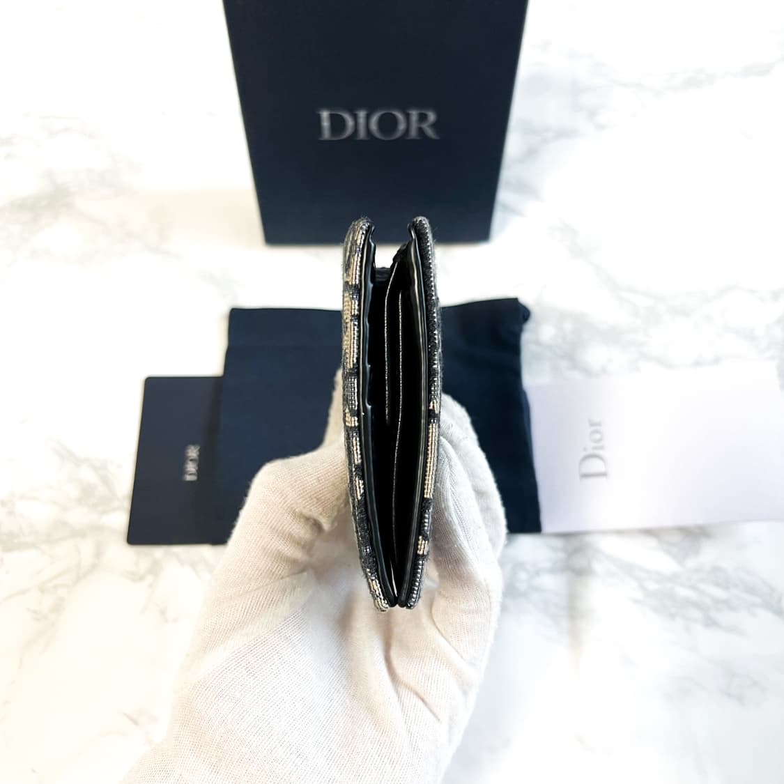 디올 오블리크 자카드 반지갑 상품이미지6