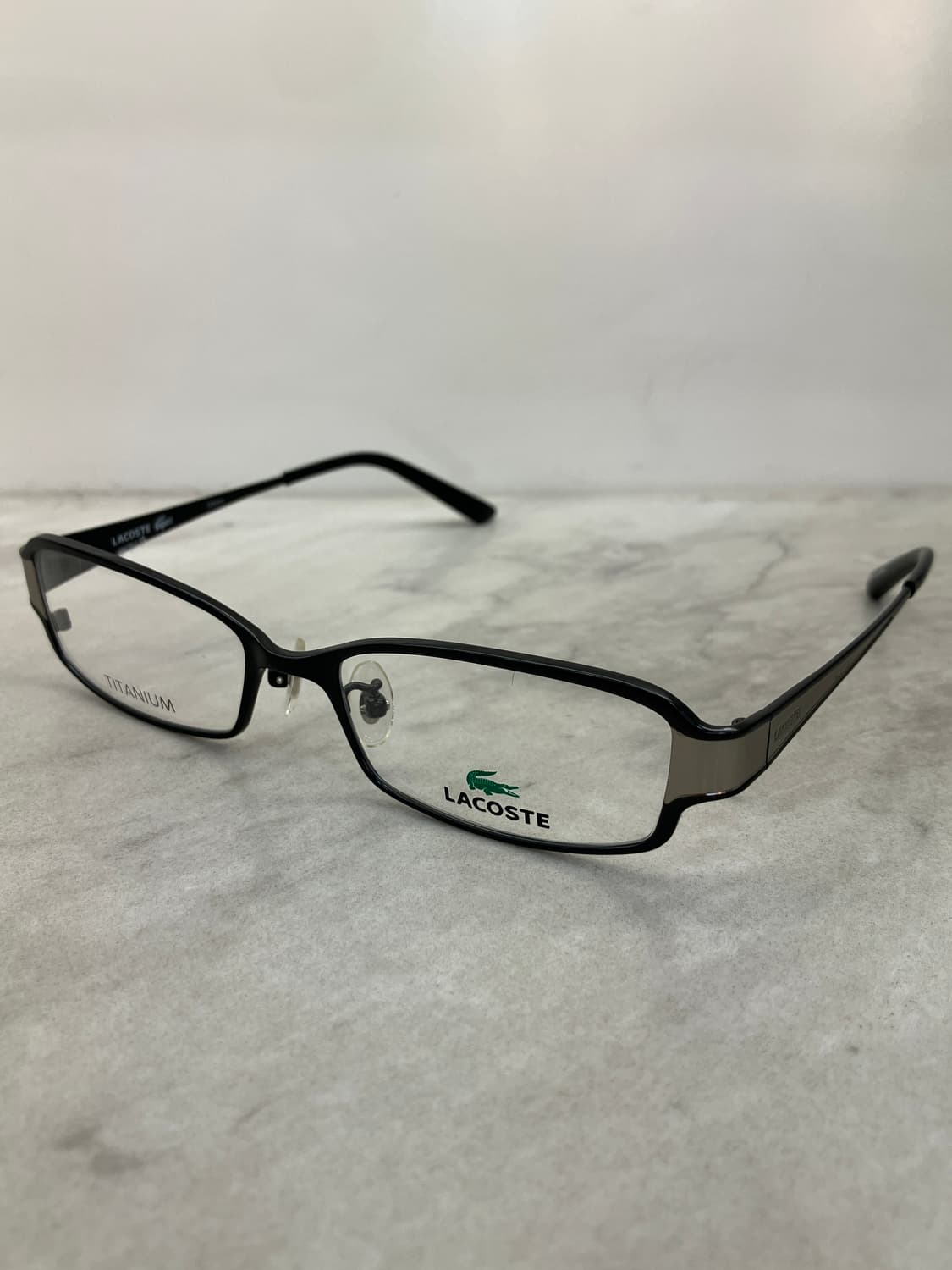 라코스테 LACOSTE 블랙실버 소프트 스퀘어 메탈테 안경 상품이미지9