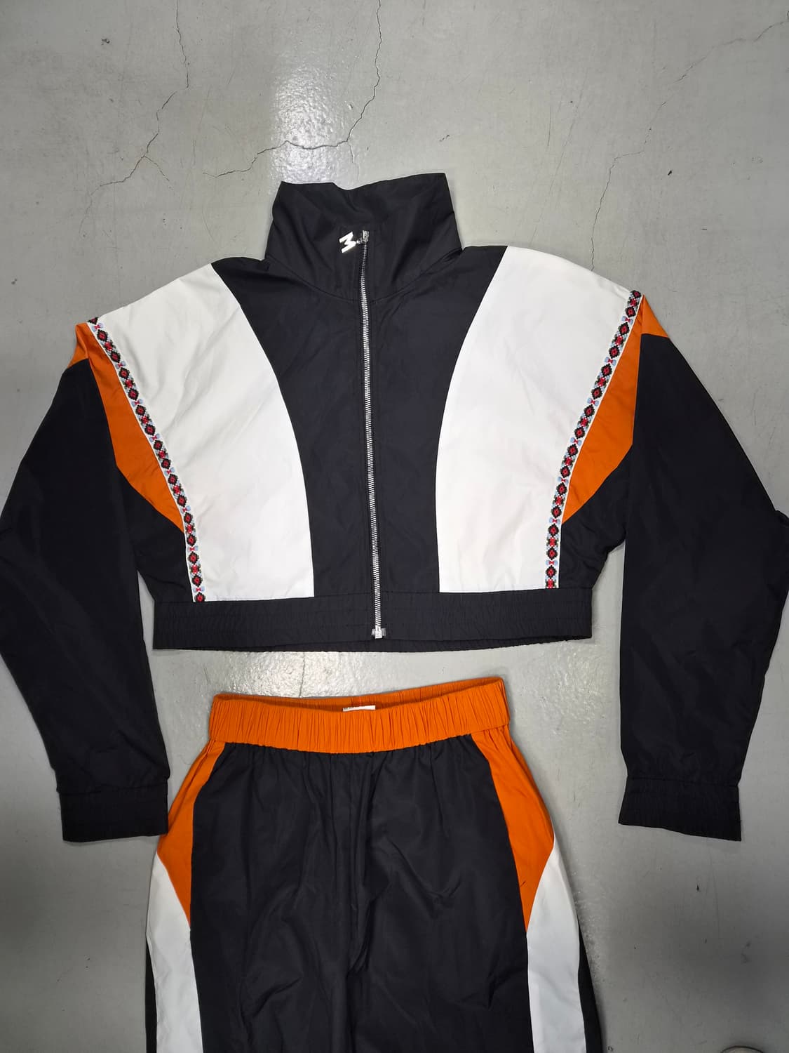 MSGM 여성 트레이닝 세트 블랙/화이트/오렌지 상품이미지2