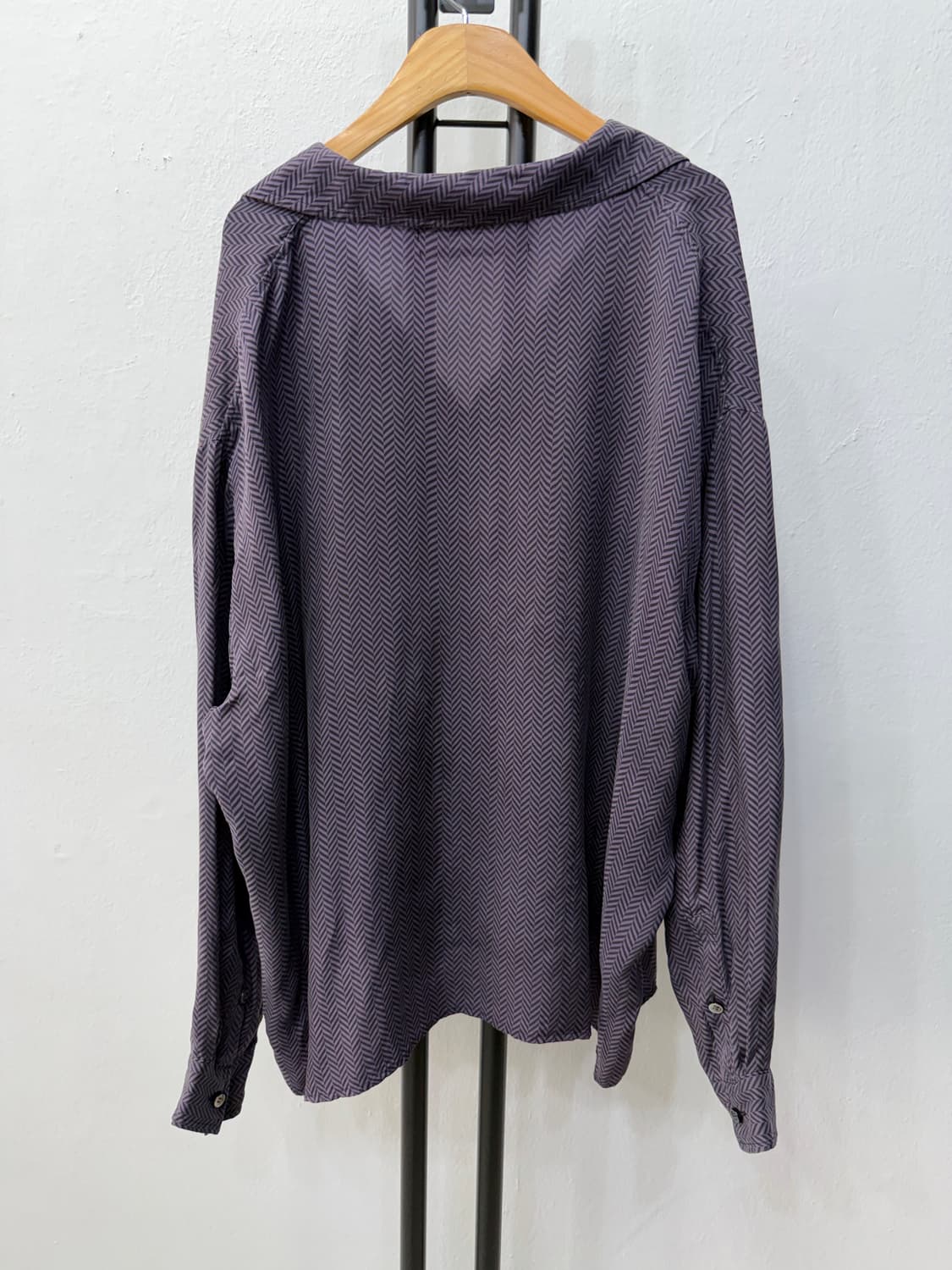 정품) 로버트 겔러 루즈핏 헤링본 셔츠 46 상품이미지5