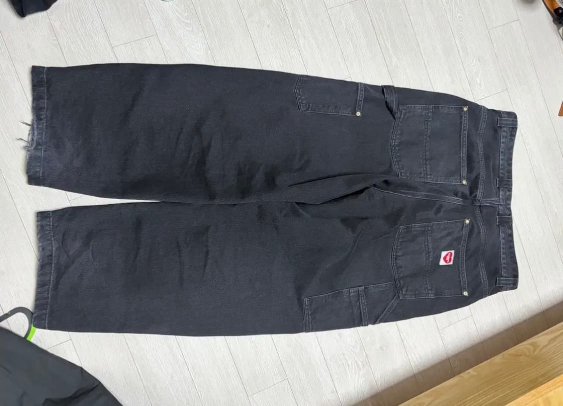 칼하트 WIP 내쉬 루즈 핏 더블 니 팬츠 블랙 스톤 워시드 M 상품이미지4