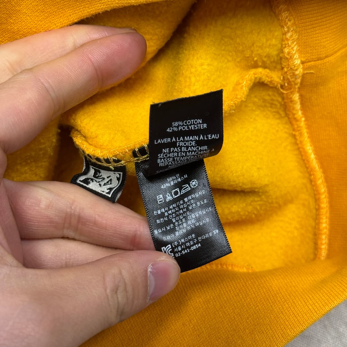 오베이 백로고 빅로고 옐로우 후드 L 상품이미지6