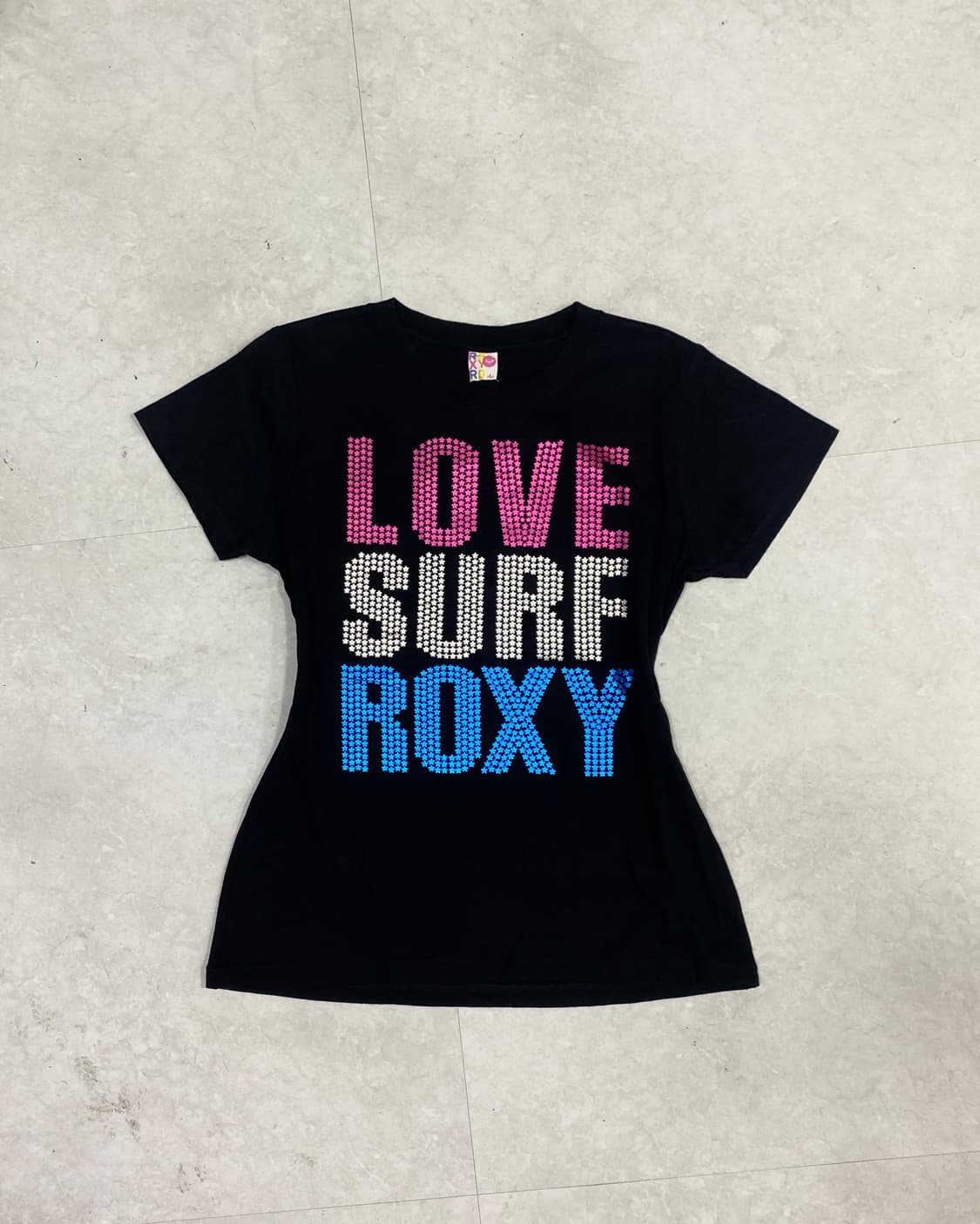 ROXY Hawaii Gyaru punk Glitter T-Shirt 상품이미지4
