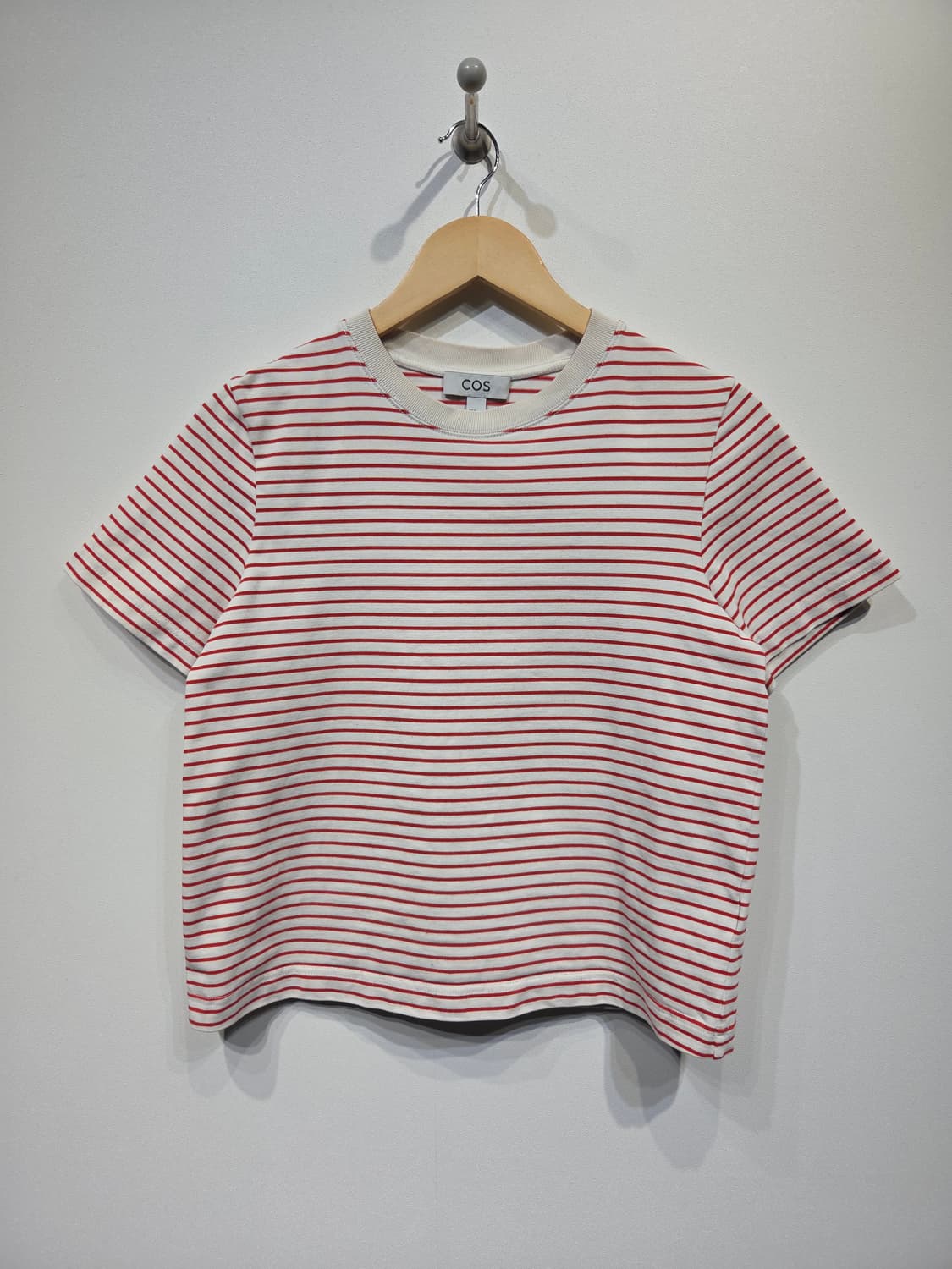 COS 코스 레드 스트라이프 반팔 티셔츠 상품이미지2