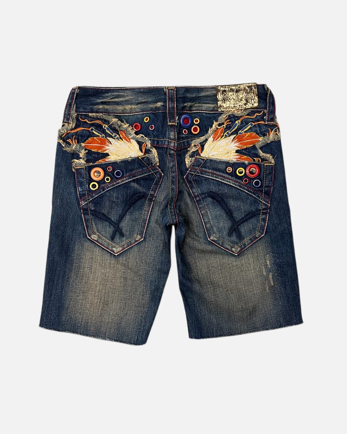 feather embroidery denim shorts 상품이미지4