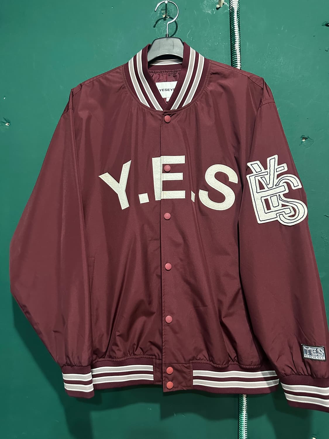 예스아이씨 바시티자켓 버건디105 상품이미지1