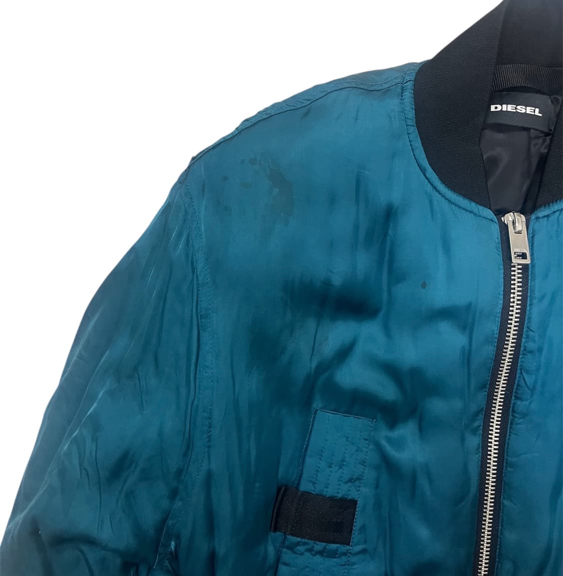 디젤 새틴블루 셔링 봄버자켓 항공점퍼 상품이미지3