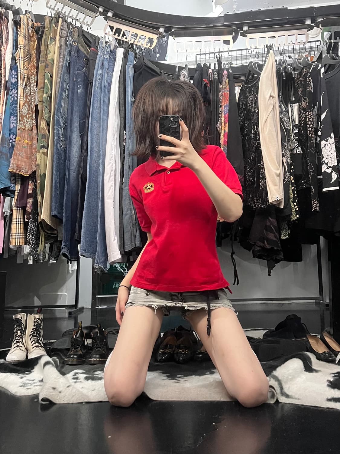 버버리 카라 자수 반팔 상품이미지1