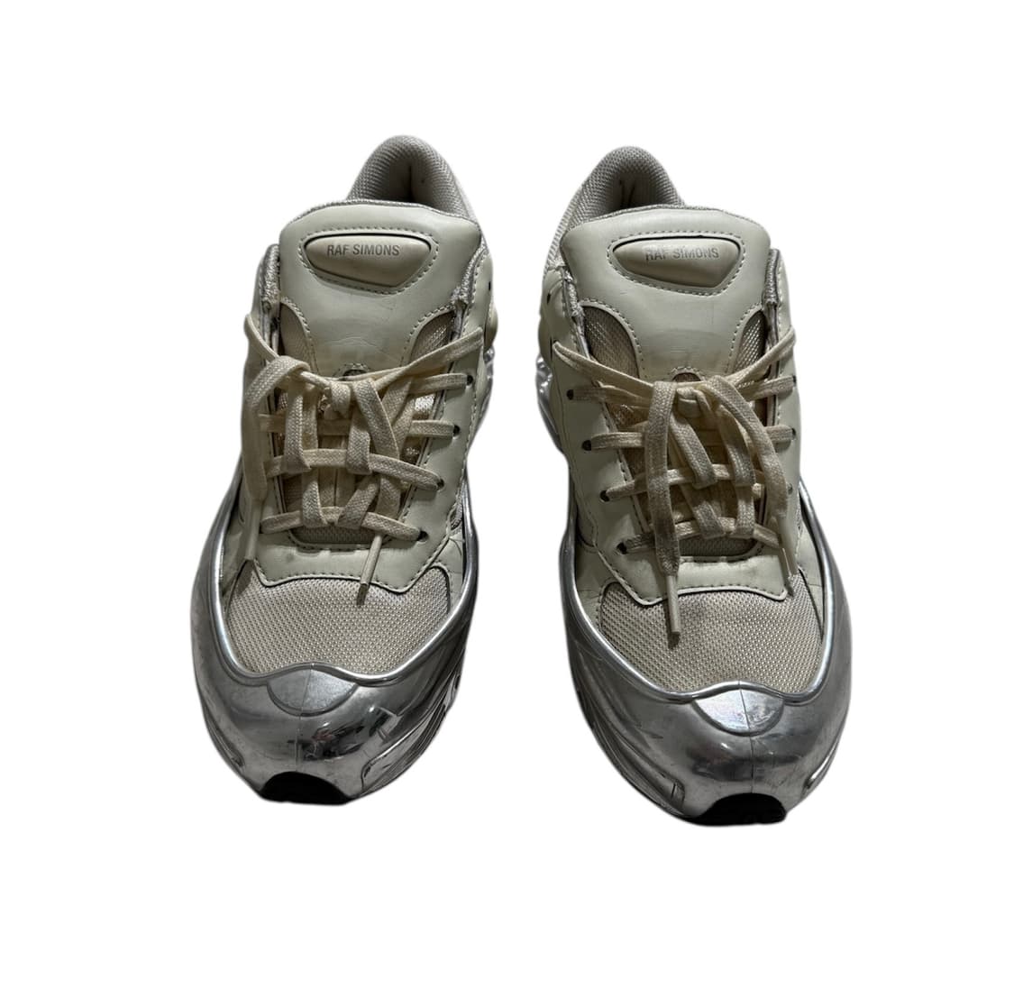 아디다스 X 라프시몬스 오즈위고 크림 화이트 메탈릭실버 스니커즈 상품이미지2