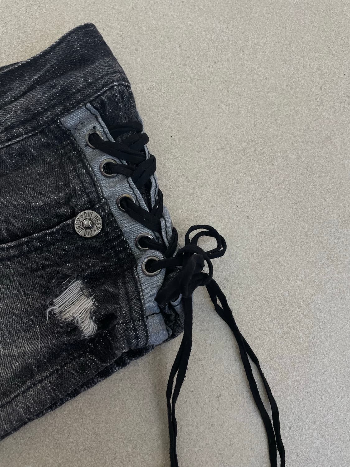 아일렛 데님 숏츠 상품이미지4