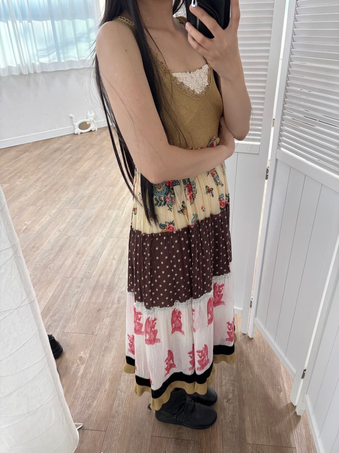 수나오 쿠와하라 패턴패치 원피스 상품이미지3