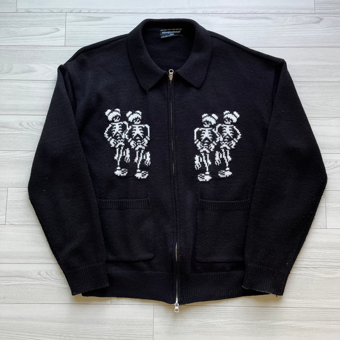 collar zip-up cardigan 상품이미지1