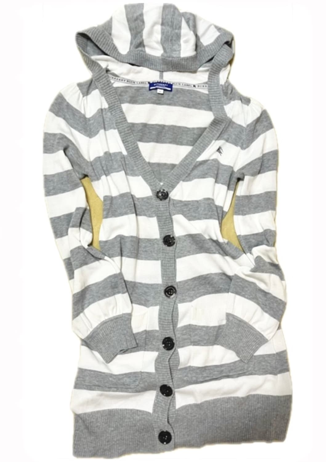 버버리 블루라벨 라이트그레이 스트라이프 원피스 가디건 38 상품이미지1