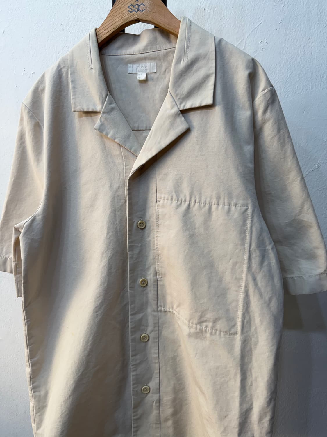정품) COS 코스 남성 베이지 셔츠형 자켓 S 상품이미지3
