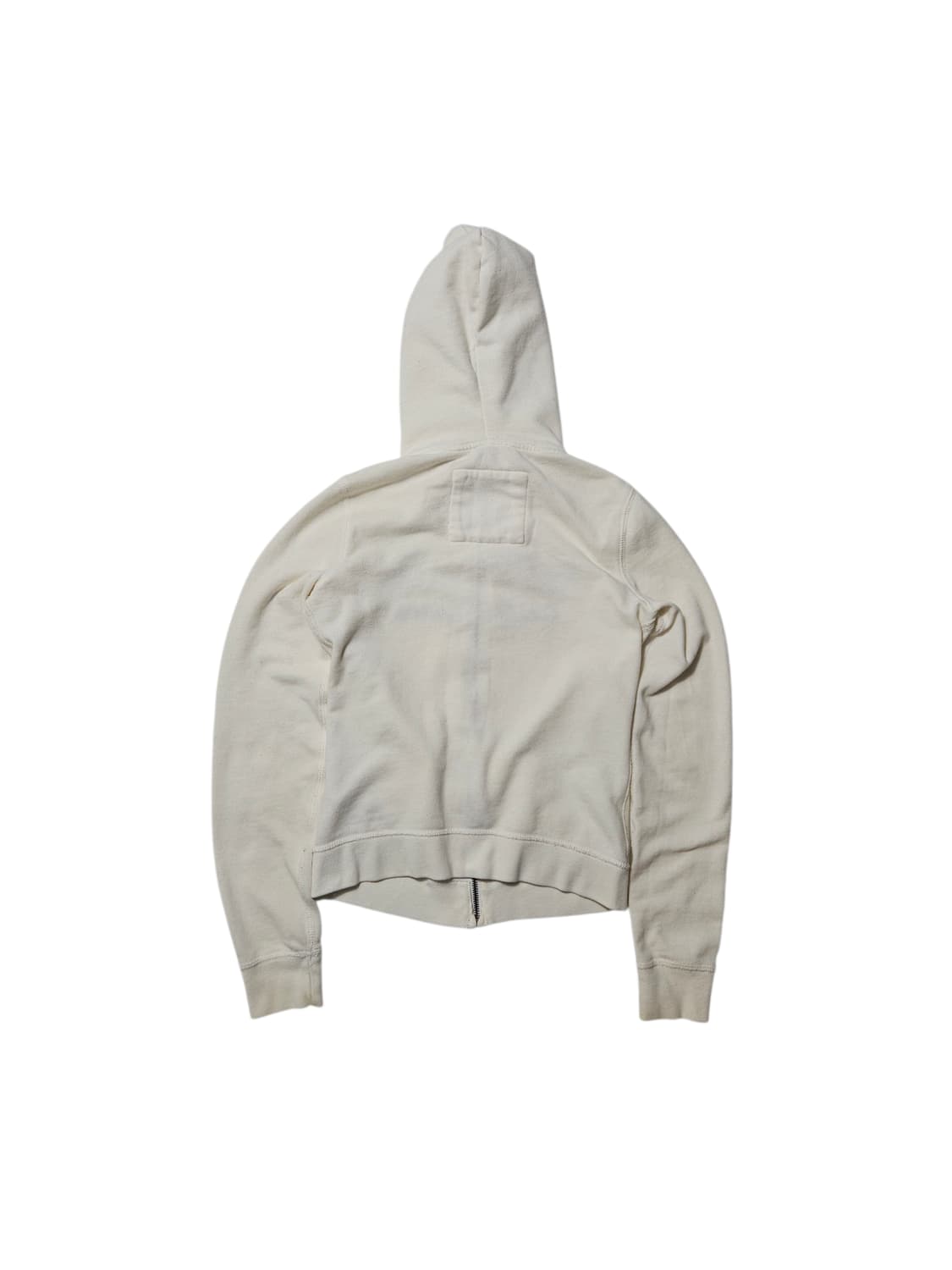 홀리스터 화이트 딱붙핏 스펠아웃 로고 XS 후드집업 상품이미지3