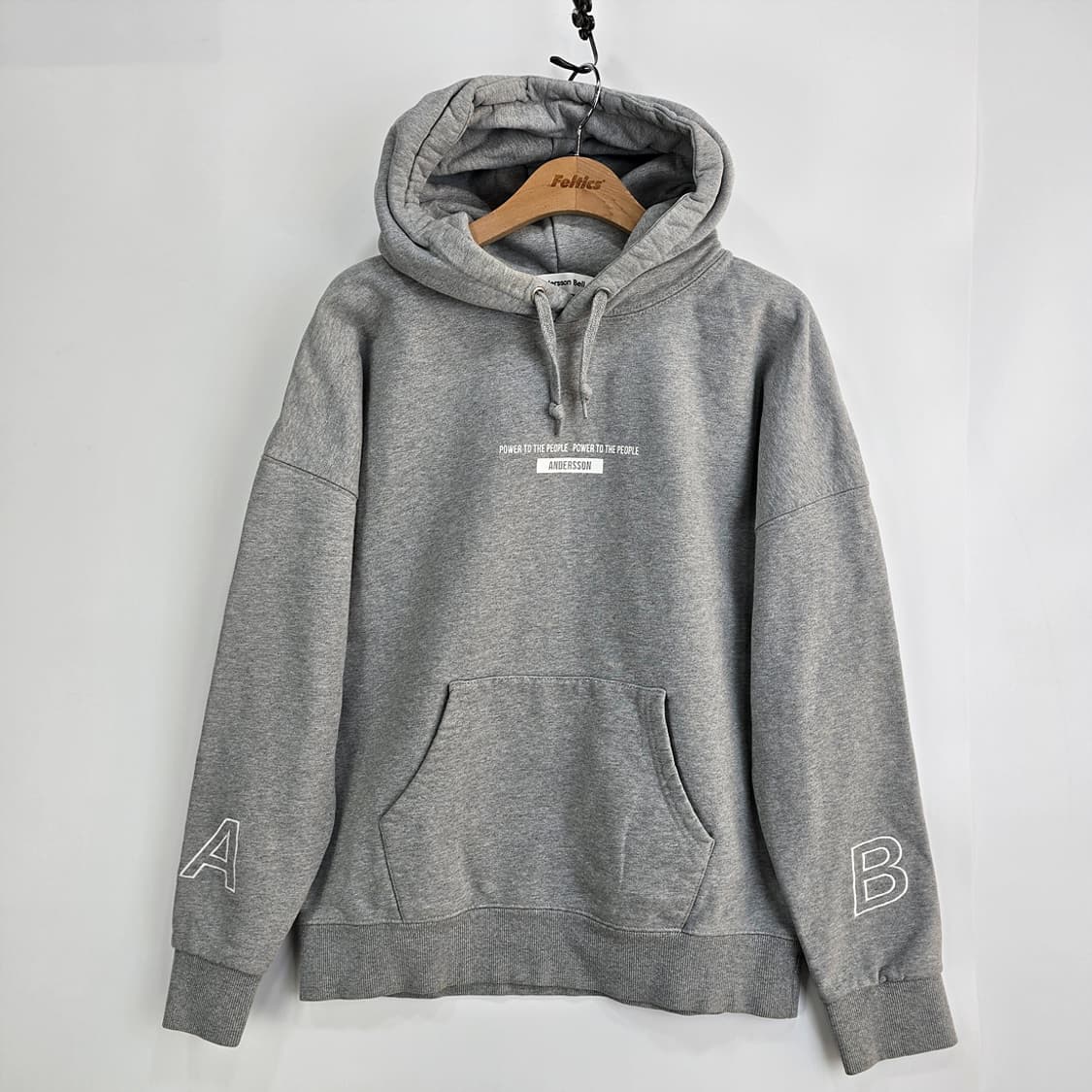 앤더슨벨 Andersson Bell 그래픽 후드 그레이 S 상품이미지1