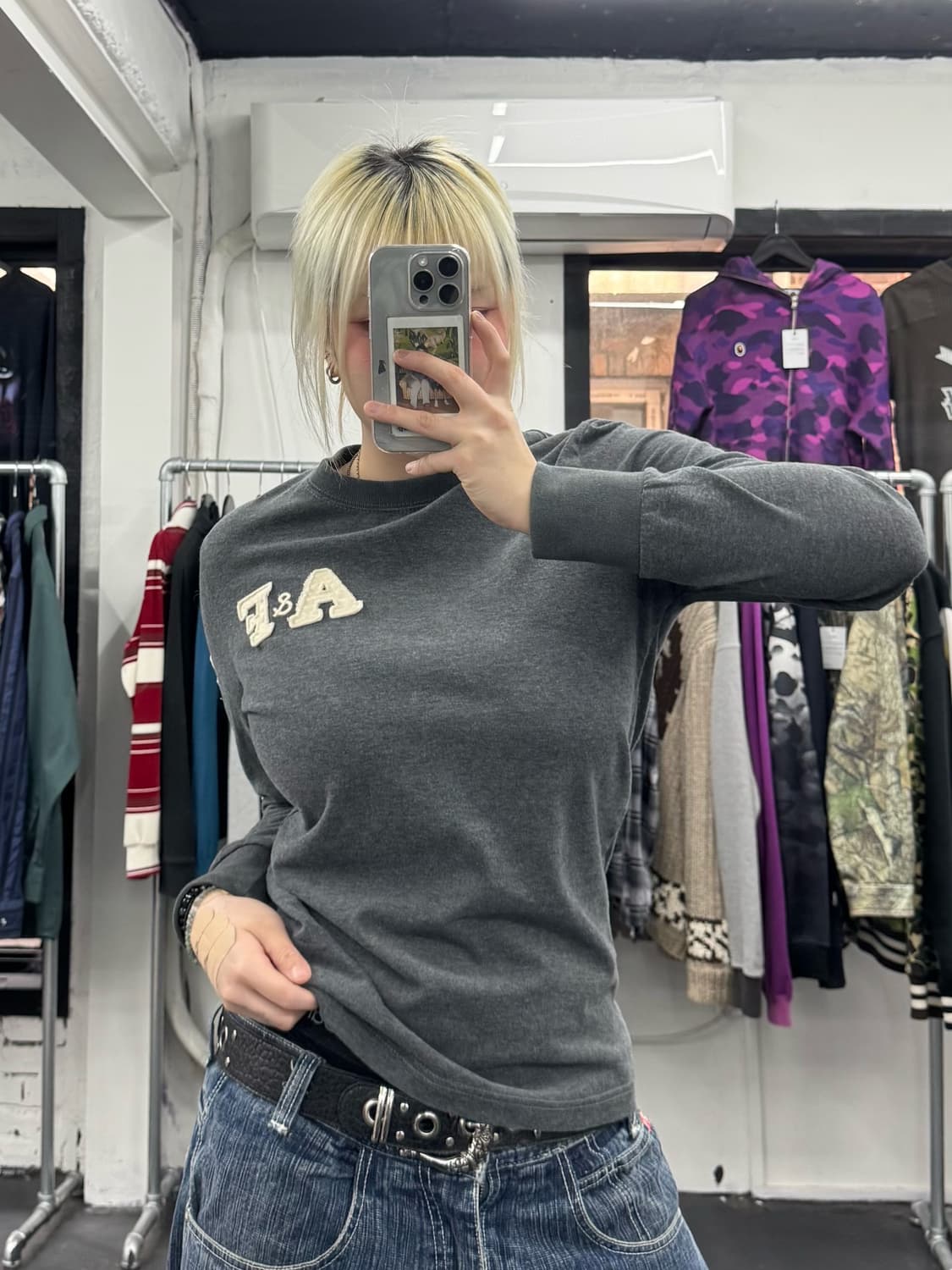 아베크롬비 사이드 로고 롱슬리브 상품이미지3