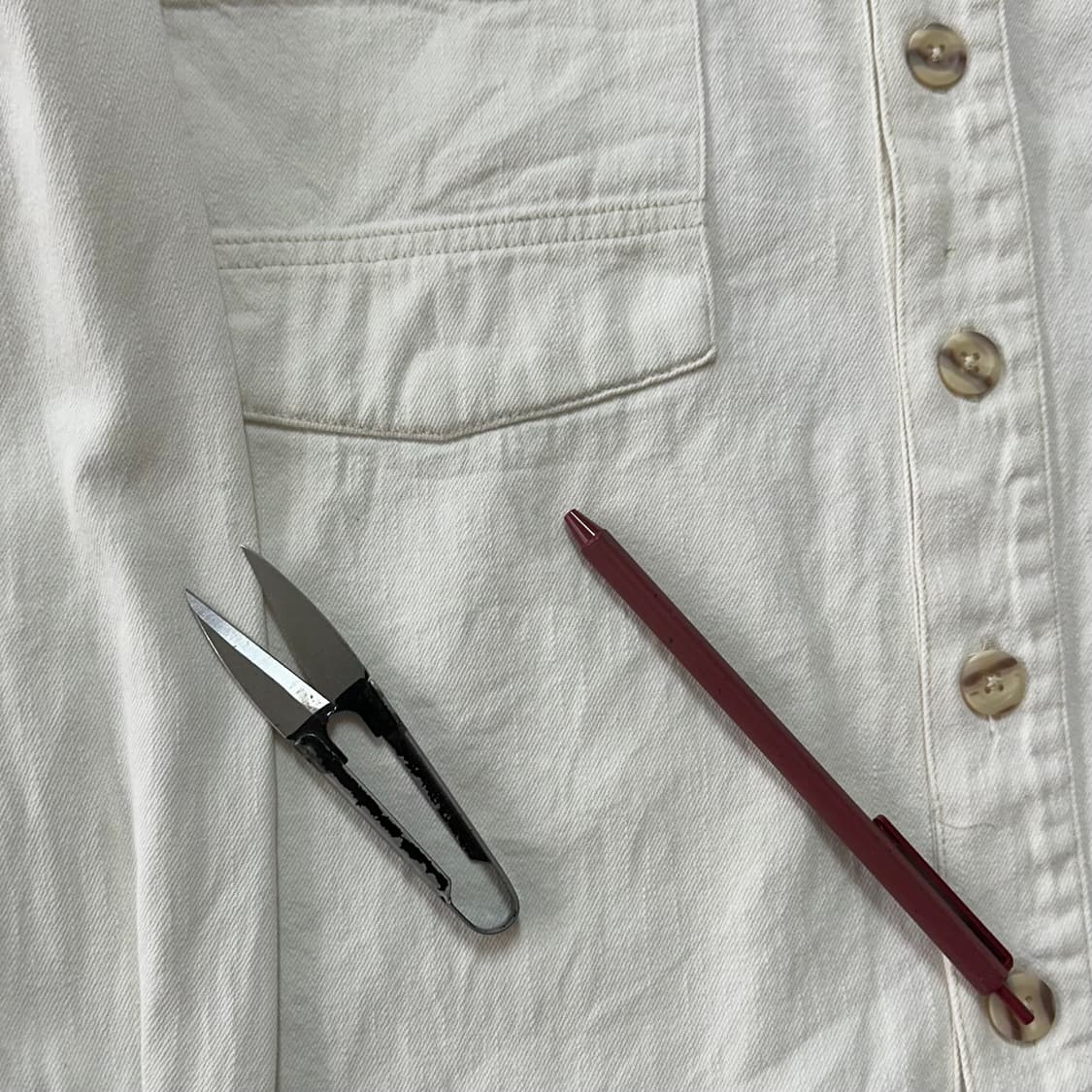 90s 루니툰즈 에크루 데님 셔츠 S 상품이미지4