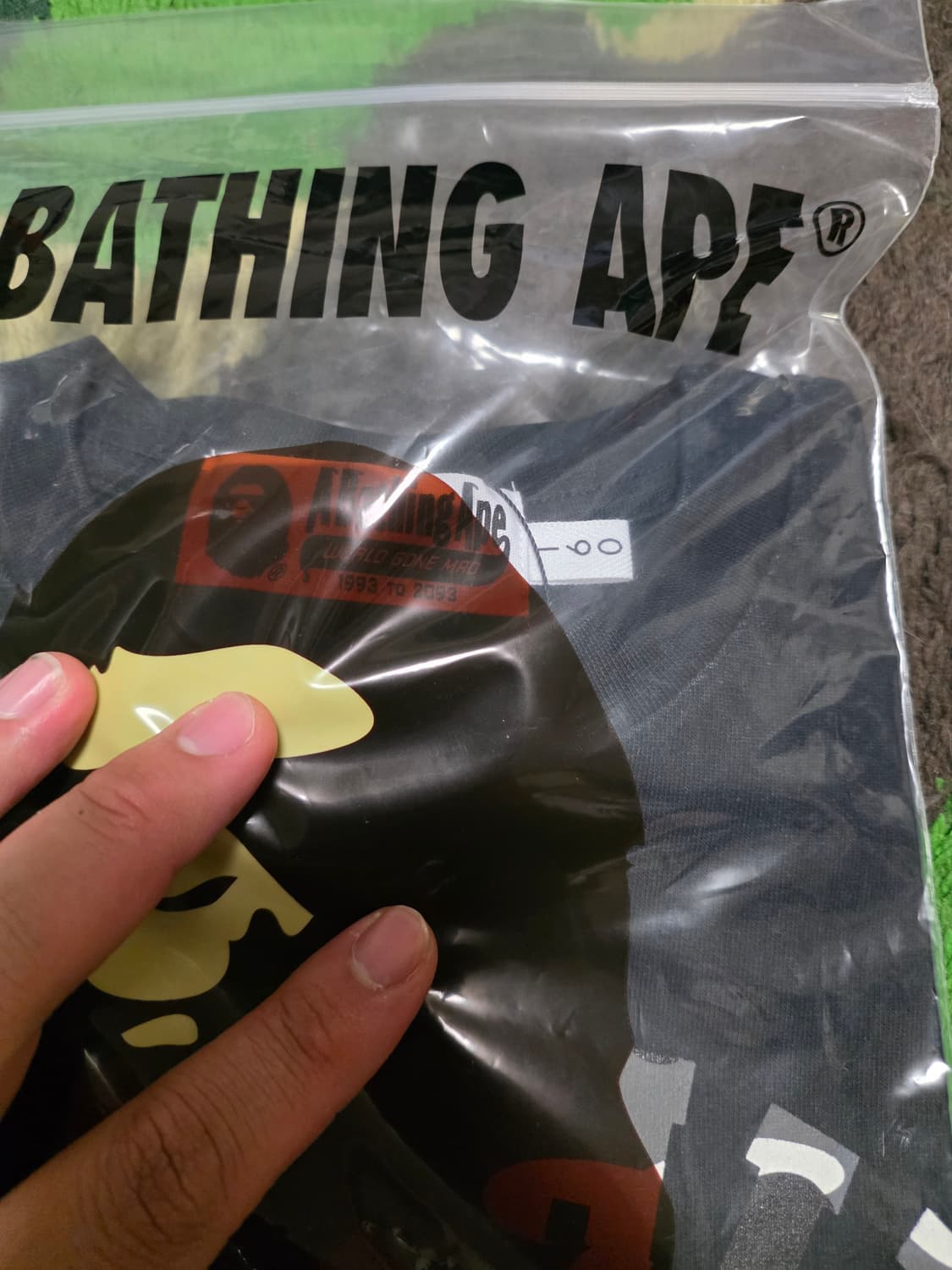 [160] 베이프 시티카모 컬리지 반팔티 블랙 상품이미지4