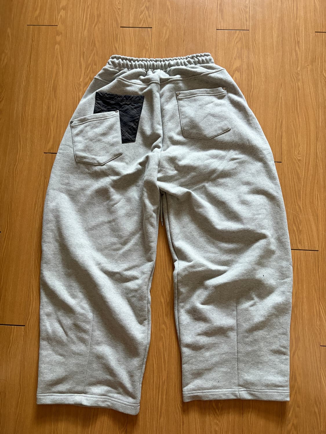 후브스 체크포켓 커브드 스웻팬츠[멜란지그레이] M 상품이미지3