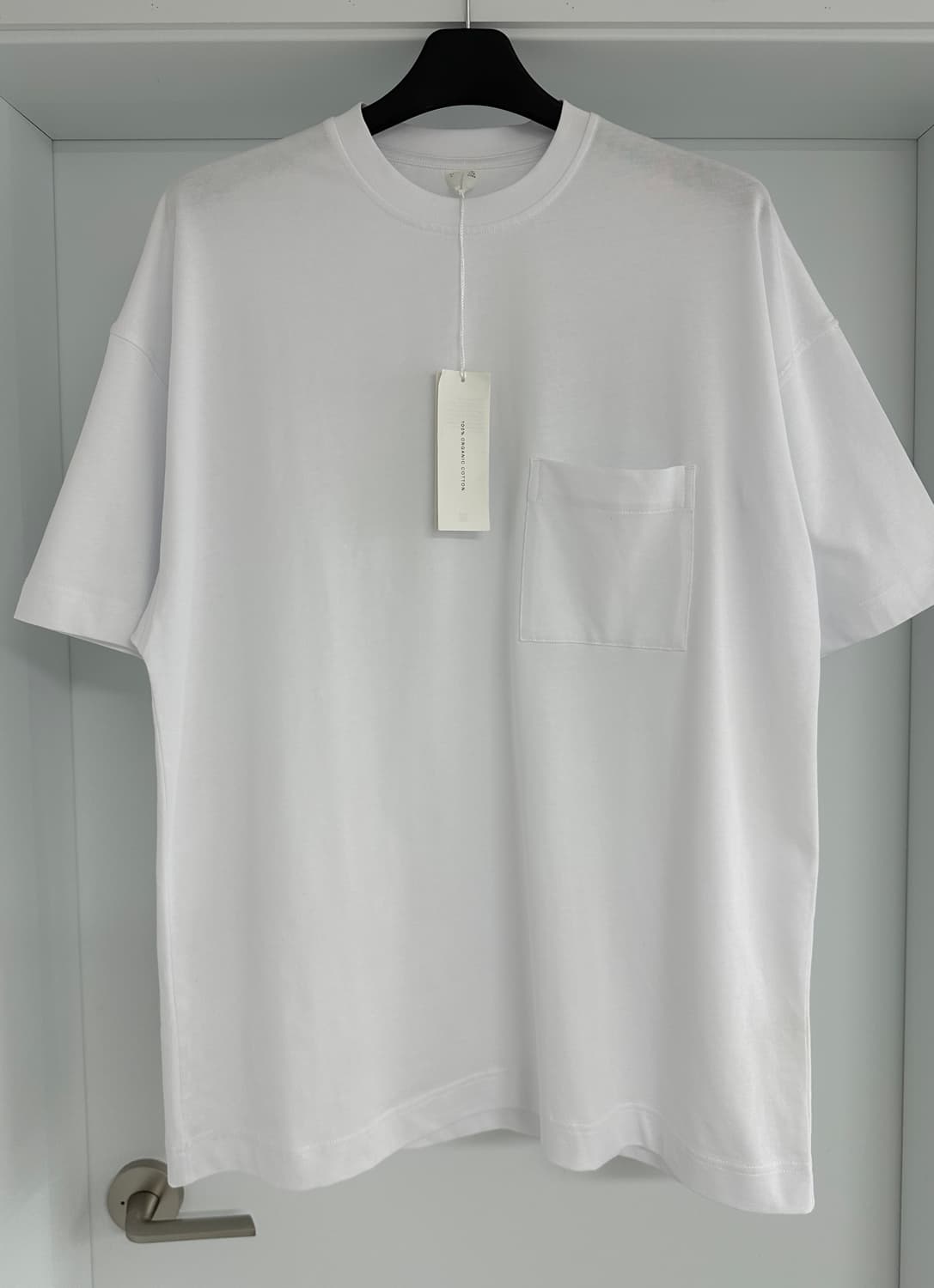[아르켓] 남성 화이트 기본 반팔 상품이미지1