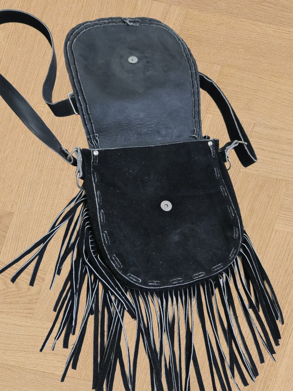 웨스턴 스타일 아메리칸 빈티지 크로스백 블랙 상품이미지3