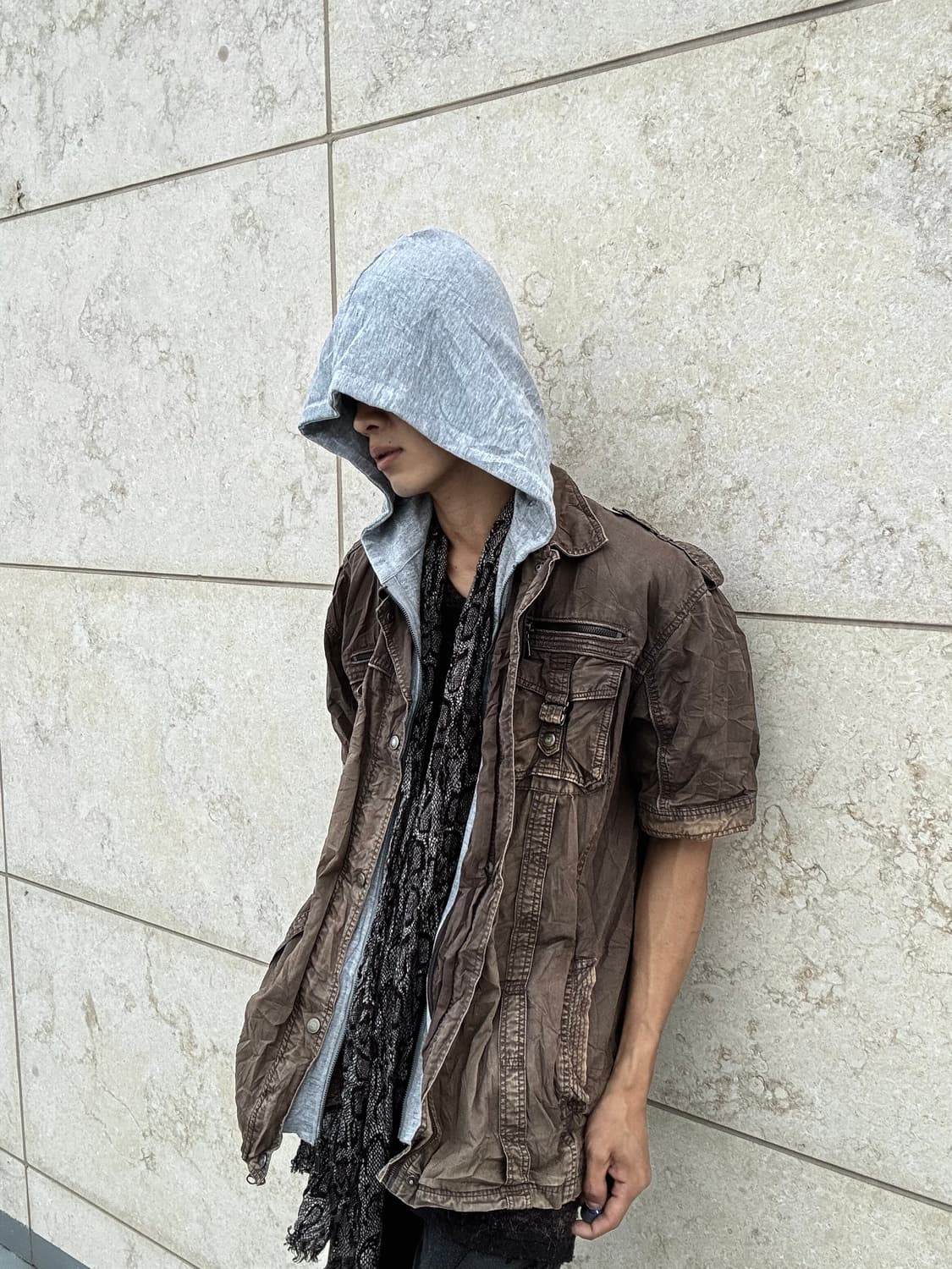 Grunge Gimmick Pocket Over-Fit 1/2 Grey  상품이미지1
