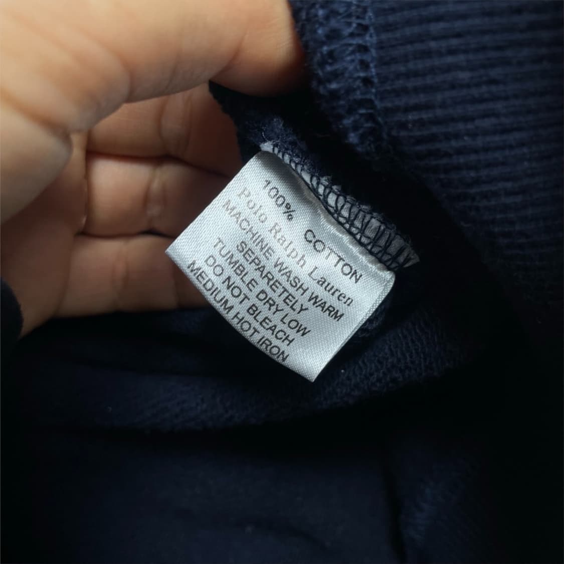 폴로 랄프로렌  네이비 빅포니 무지개 후드 집업 M 상품이미지4