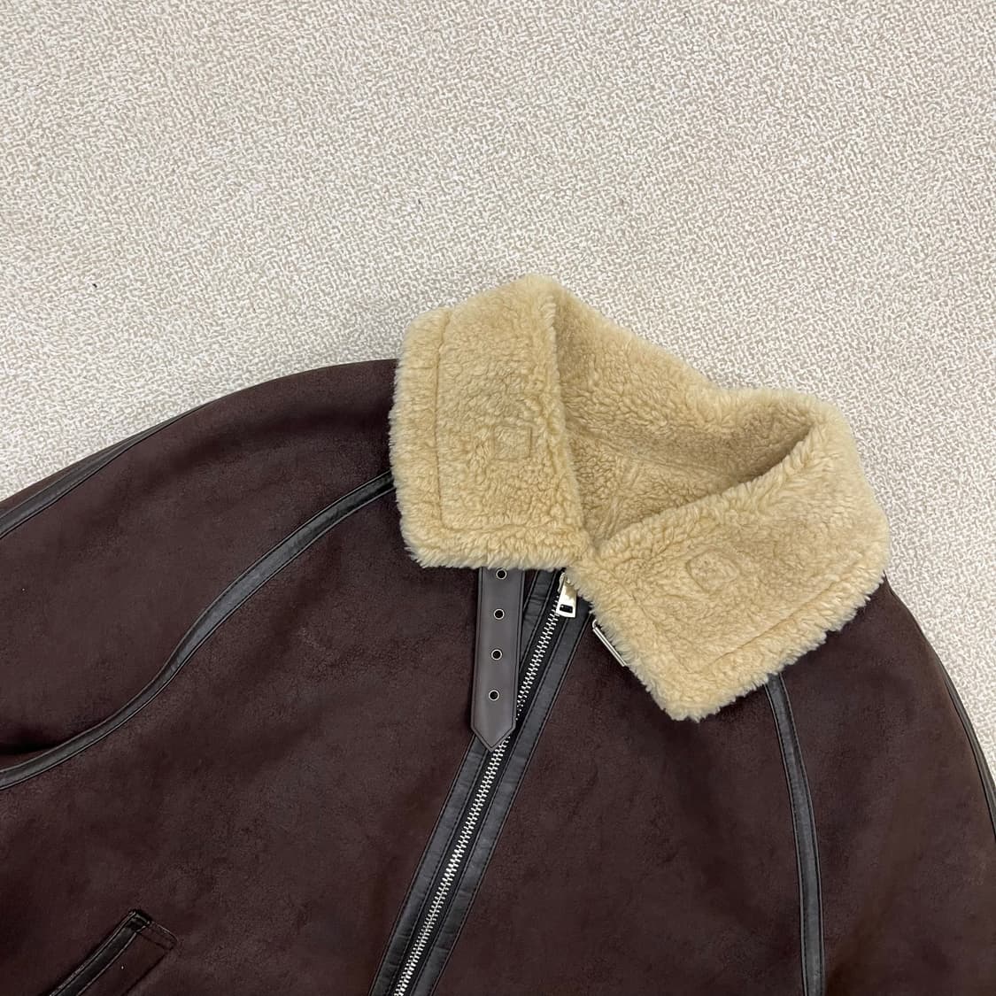 [3] 인스턴트펑크 양털 무스탕 자켓 브라운 3986 상품이미지5