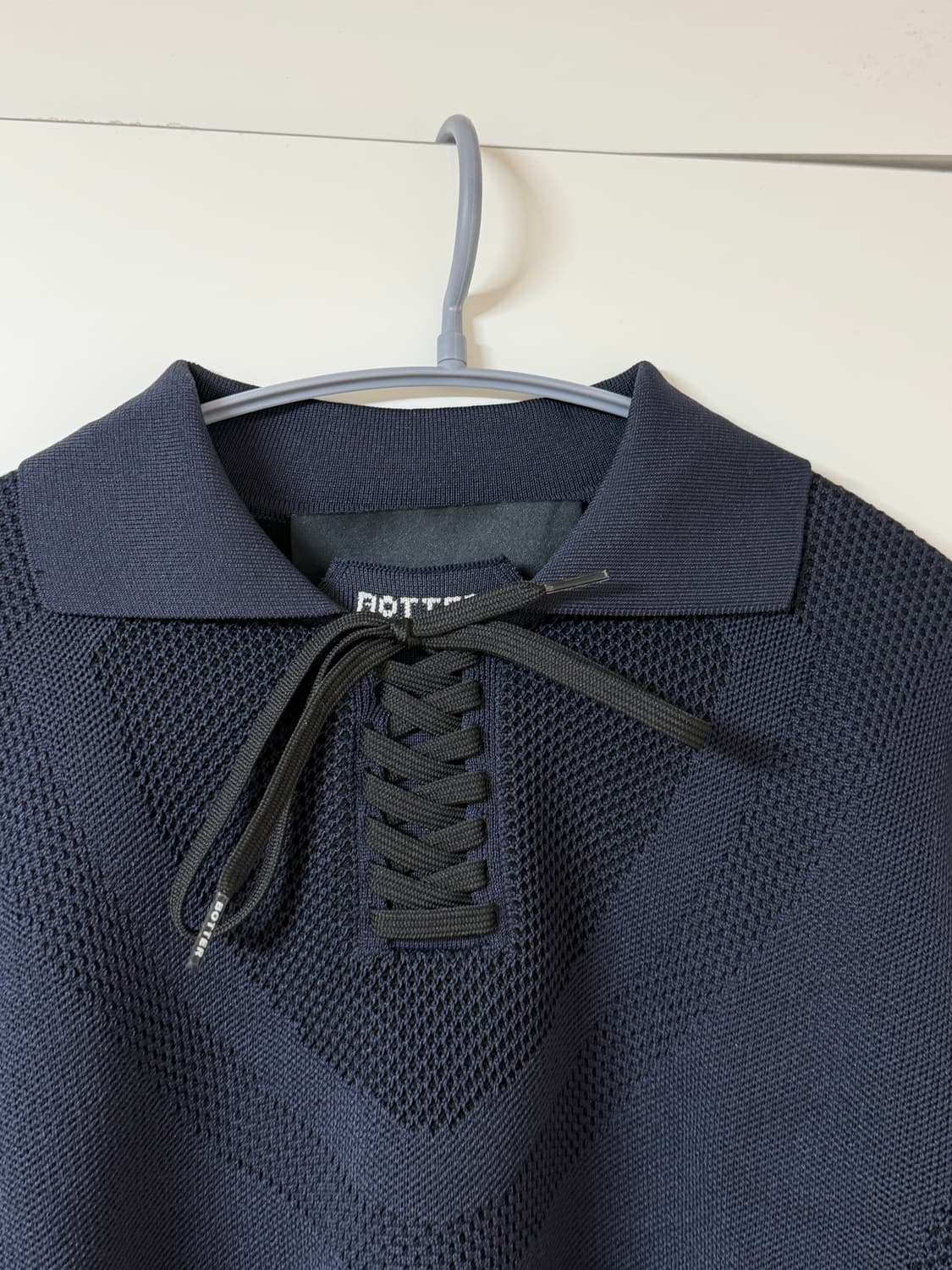 Sneaker upper polo knit-navy 상품이미지4