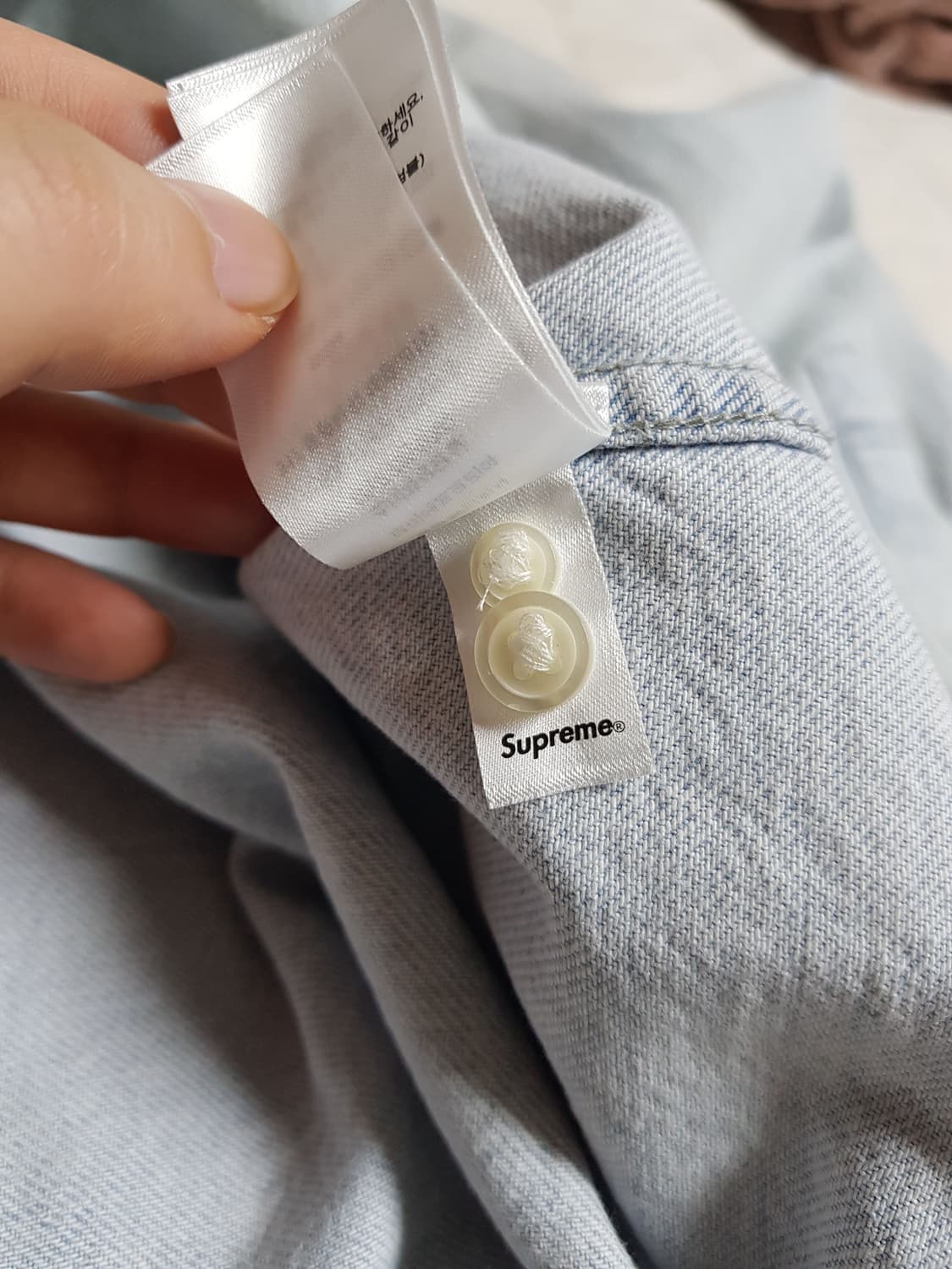 슈프림 스몰 박스 셔츠 연청 워시드 블루 24SS 상품이미지8