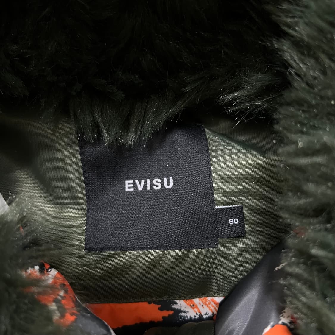 에비수 덕다운 후드 야상 롱패딩 점퍼 [카키] S/90 상품이미지5