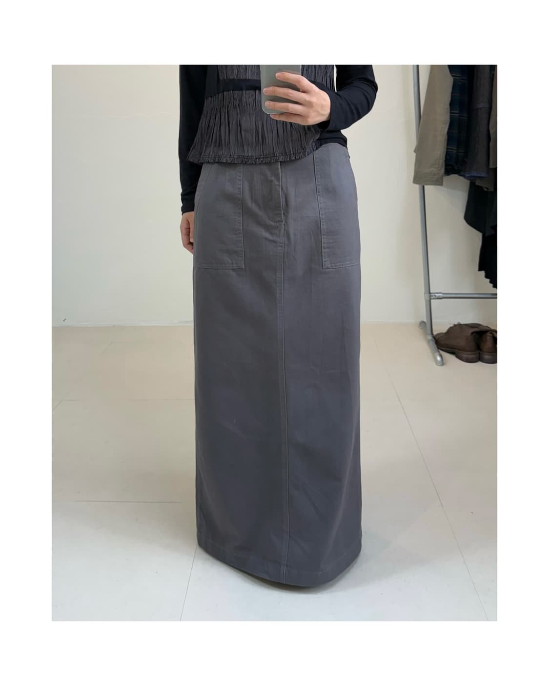 빈티지 코튼 맥시 스커트 상품이미지1