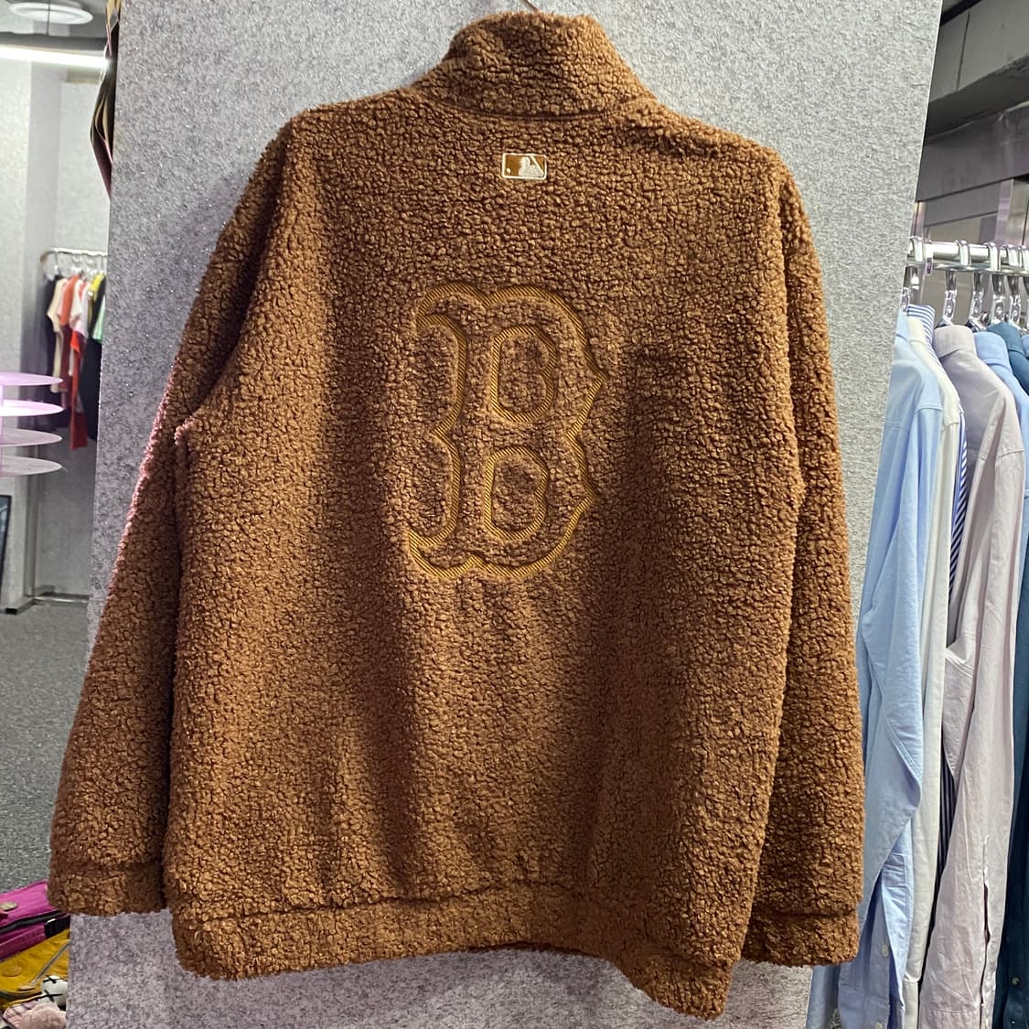 MLB 브라운 플리스 아노락 b3366 상품이미지4