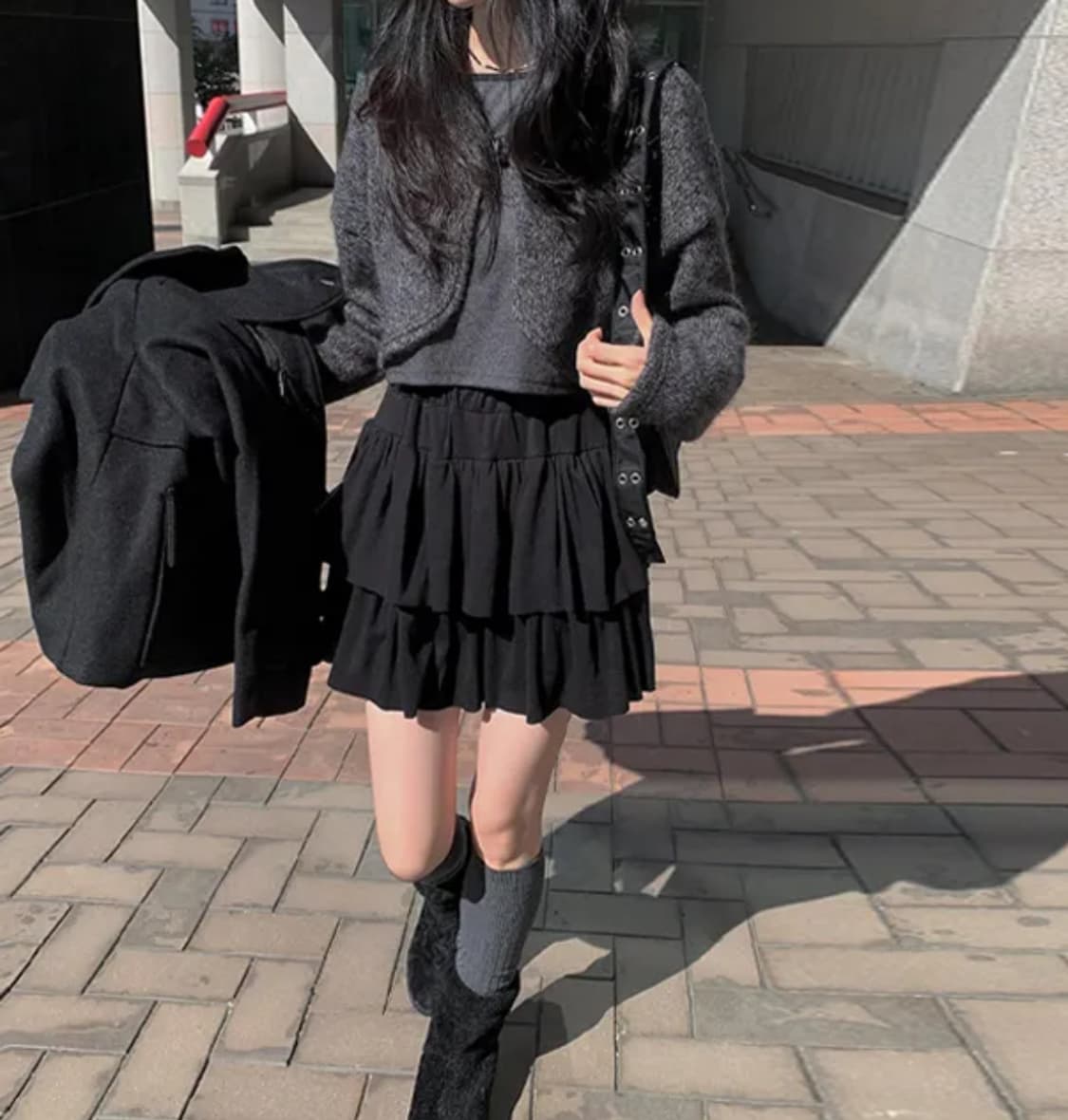 속바지내장) 캉캉 기모 스커트 상품이미지1