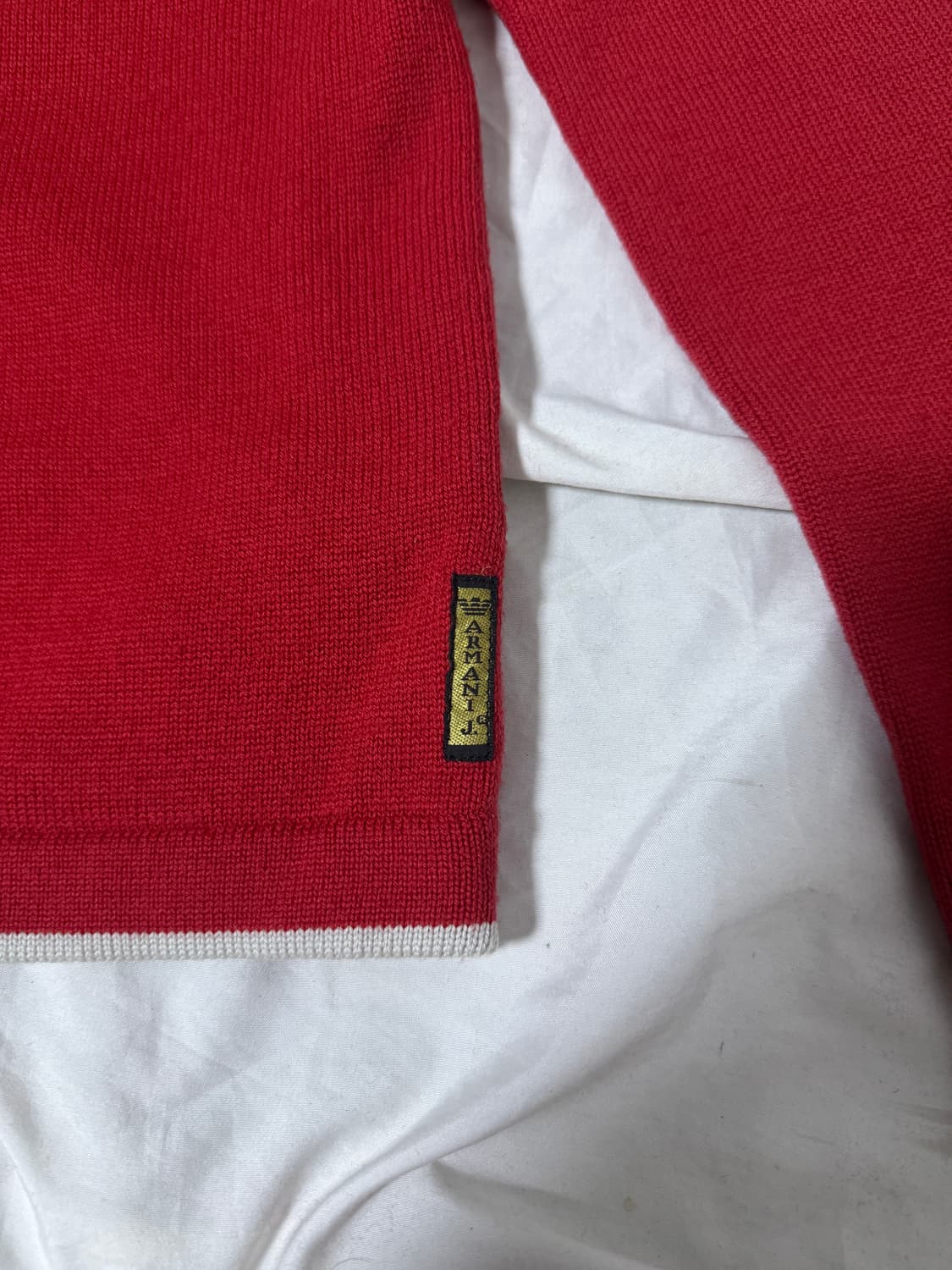 90s 알마니 진스 라나 버진울 니트집업 armani jeans 상품이미지4