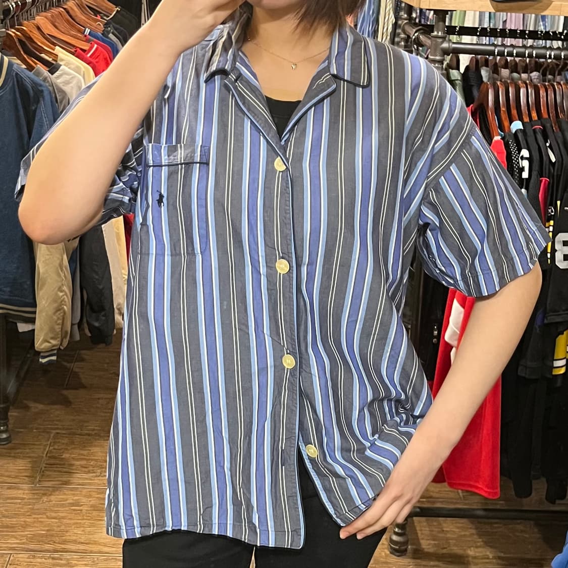 [HI] 폴로 반팔 셔츠 네이비 상품이미지2