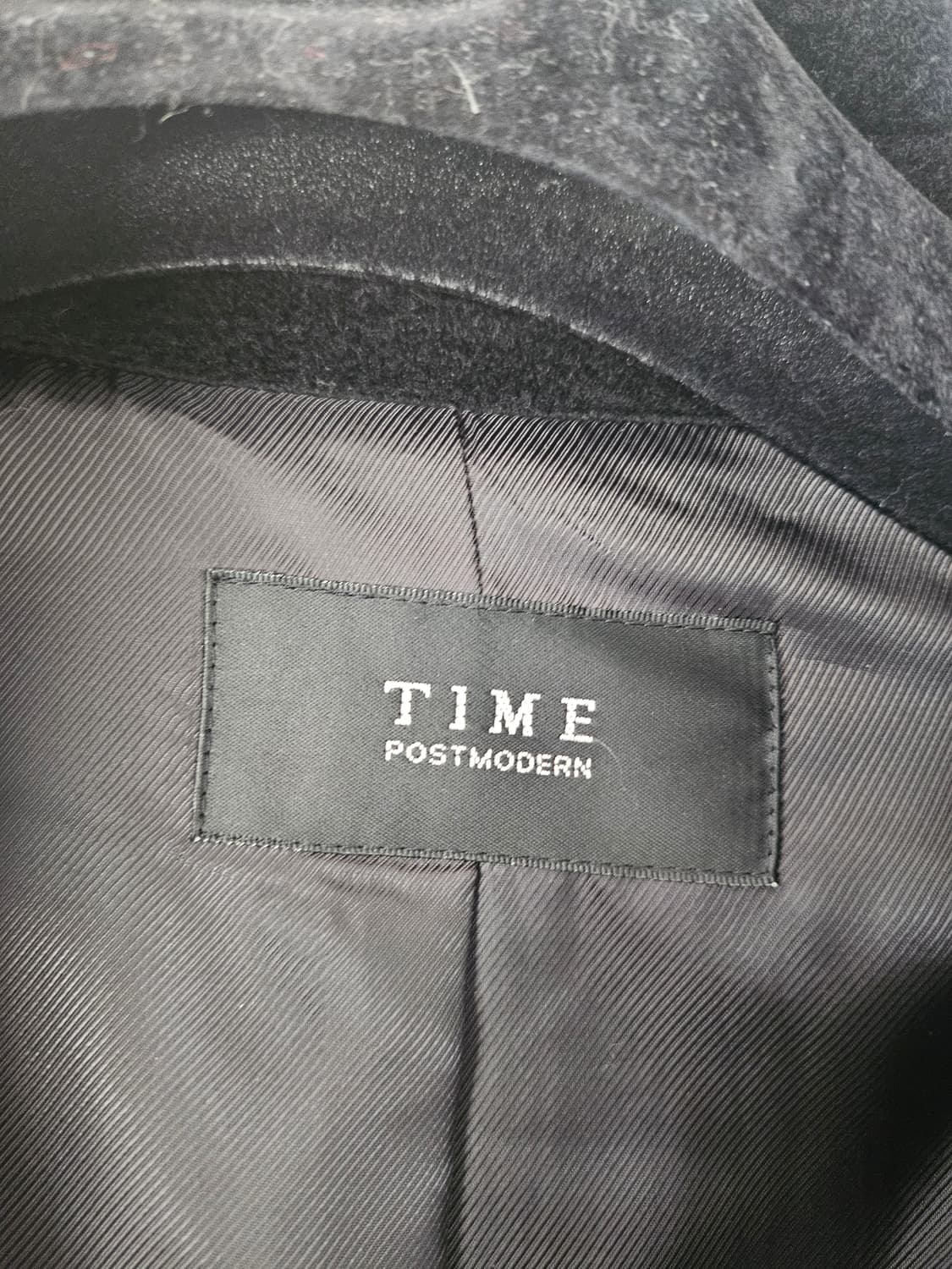 타임 블랙 모직 코트 상품이미지6