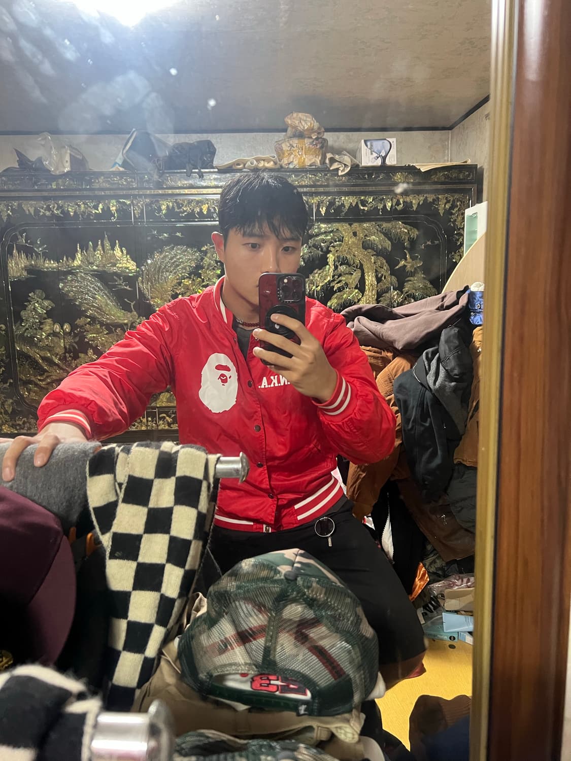 Bape red 자켓 m 상품이미지2