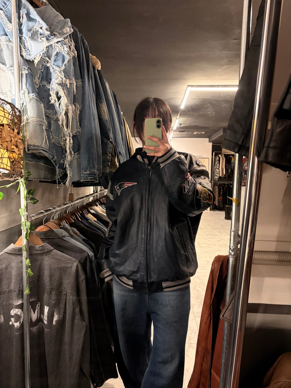 (정품/XL) 뉴잉글랜드패트리어츠 슈퍼볼 레더 바시티 자켓 a1 상품이미지1