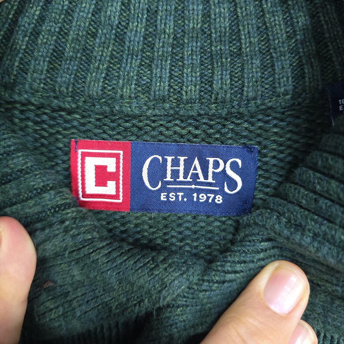 챕스(Chaps) 헨리넥 코튼니트 엘보패치 M 상품이미지7