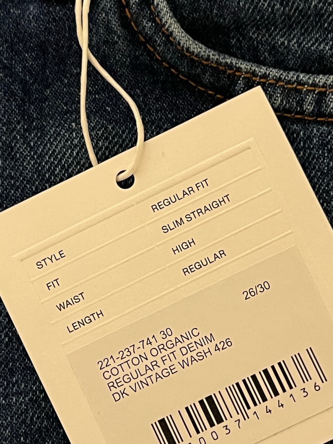 toteme 토템 레귤러 핏 데님 26 (택 포함 새상품) 상품이미지6