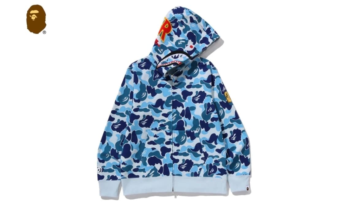 베이프 정품 XL 에이비씨 카모 샤크후드집업 상품이미지1