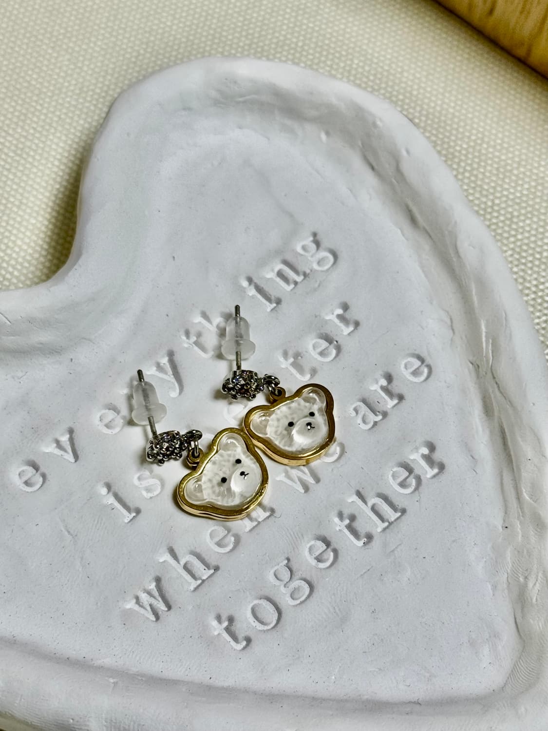 난 여전히 테디베어를 사랑해🧸🌼 테디베어 귀걸이🐻🤍 상품이미지6