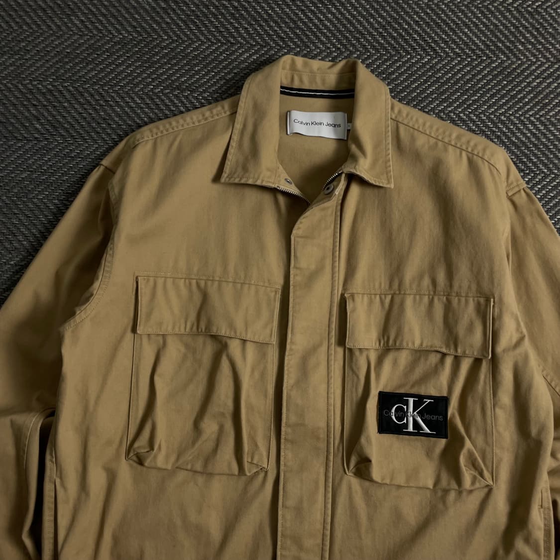 캘빈클라인 브라운 데님 포켓 워크 자켓 o 3879 상품이미지4